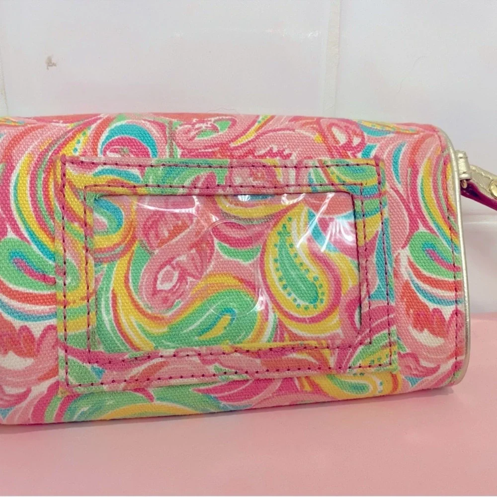 Lilly Pulitzer Pink Multicolor Swirl Wristlet